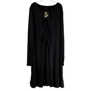 Art Class Girl's Rib-knit Skater Dress, Black, Sz L (10/12), NWT